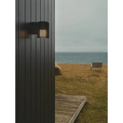 Nordlux - Уличный настенный светильник ALUDRA 1xE27/15W/230V черный