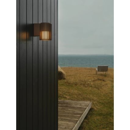 Nordlux - Уличный настенный светильник ALUDRA 1xE27/15W/230V коричневый
