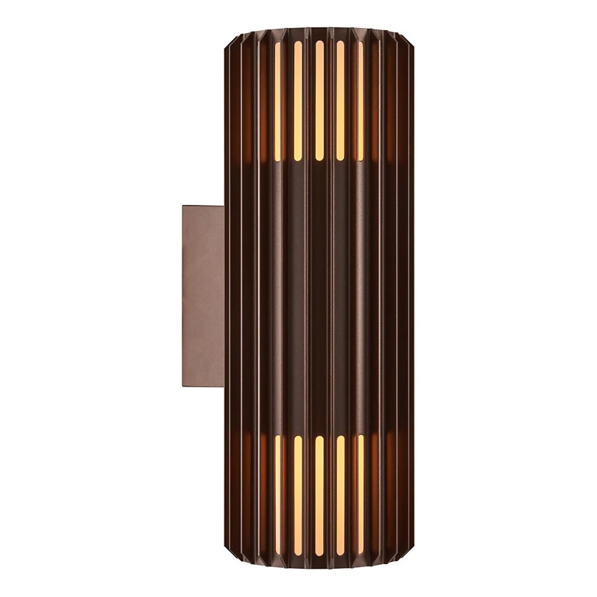 Nordlux - Уличный настенный светильник ALUDRA 2xE27/15W/230V IP54 коричневый