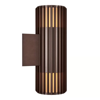 Nordlux - Уличный настенный светильник ALUDRA 2xE27/15W/230V IP54 коричневый