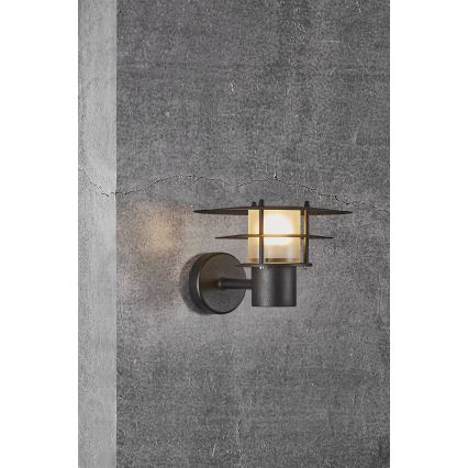 Nordlux - Уличный настенный светильник BASTIA 1xE14/12W/230V IP54 черный
