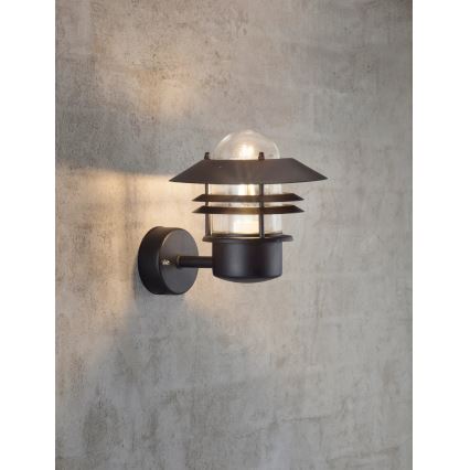 Nordlux - Уличный настенный светильник BLOKHUS 1xE27/60W/230V IP54 черный
