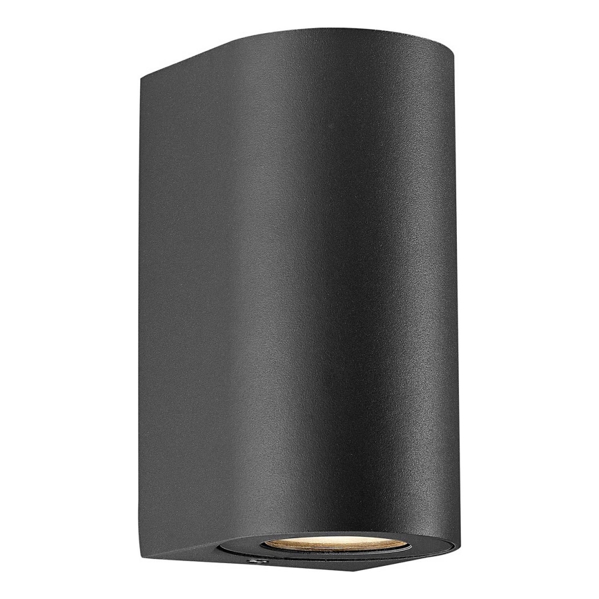 Nordlux - Уличный настенный светильник CANTO 2xGU10/28W/230V IP44 чёрный