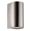 Nordlux - Уличный настенный светильник CANTO 2xGU10/28W/230V IP44 из нержавеющей стали