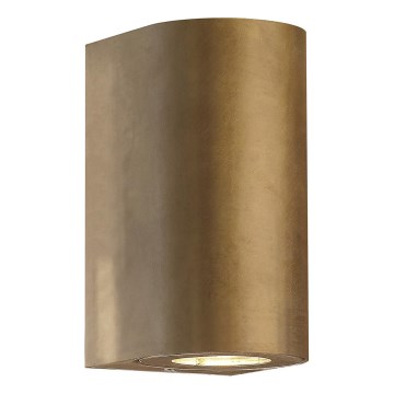 Nordlux - Уличный настенный светильник CANTO 2xGU10/28W/230V IP44 латунь