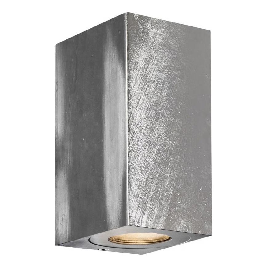 Nordlux - Уличный настенный светильник CANTO 2xGU10/28W/230V IP44 серебристый