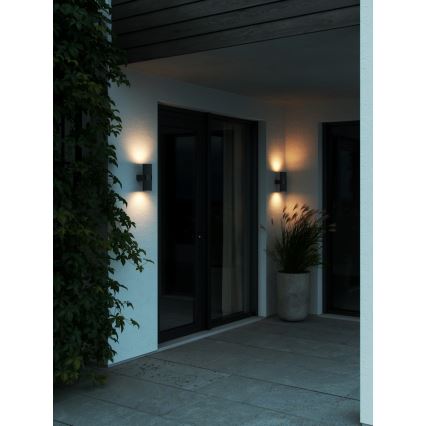 Nordlux - Уличный настенный светильник KYKLOP 2xGU10/25W/230V IP54 черный
