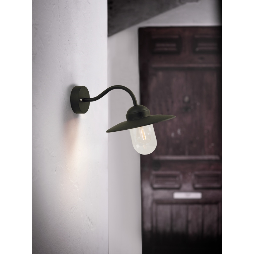 Nordlux - Уличный настенный светильник LUXEMBOURG 1xE27/60W/230V IP54 черный