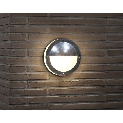 Nordlux - Уличный настенный светильник MALTA 1xE27/60W/230V IP54 серебристый