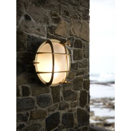 Nordlux - Уличный настенный светильник POLPERRO 1xE27/12,5W/230V IP64 латунь