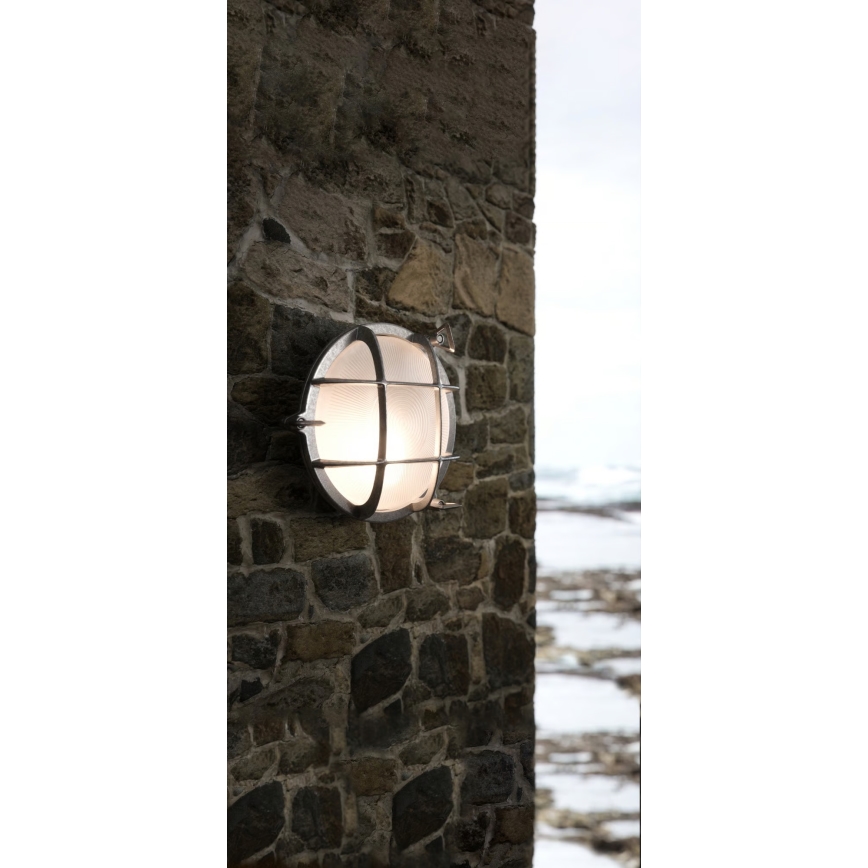 Nordlux - Уличный настенный светильник POLPERRO 1xE27/12,5W/230V IP64 серый
