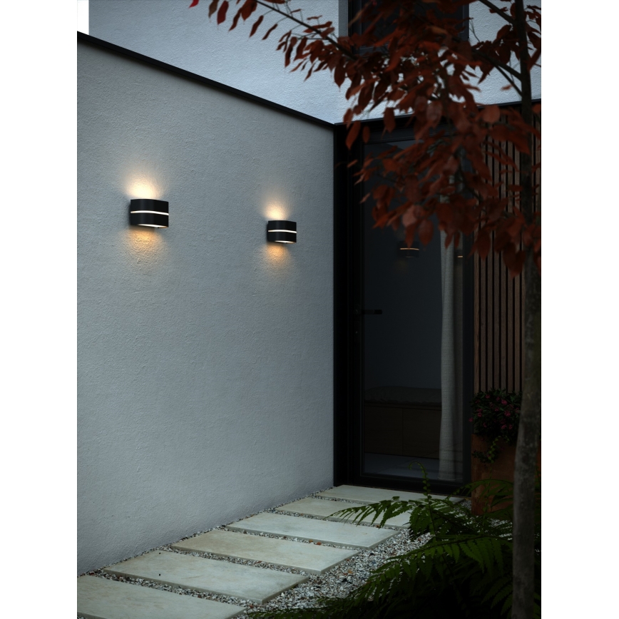 Nordlux - Уличный настенный светильник SIBELIS 1xE27/10W/230V IP44 черный