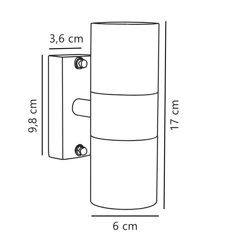 Nordlux - Уличный настенный светильник TIN 2xGU10/35W/230V IP54 черный