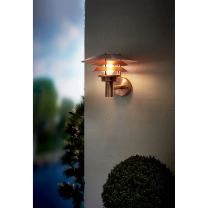 Nordlux - Уличный настенный светильник VENO 1xE27/60W/230V IP54 медный