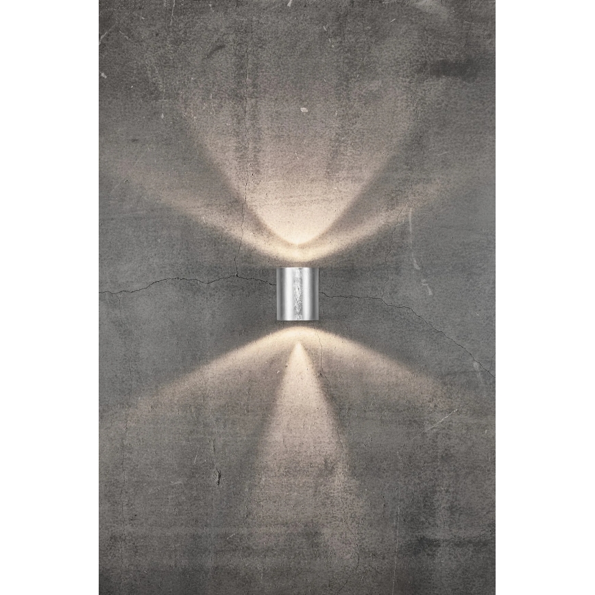 Nordlux - уличный настенный светодиодный светильник CANTO 2xLED/6W/230V IP44 серебристый