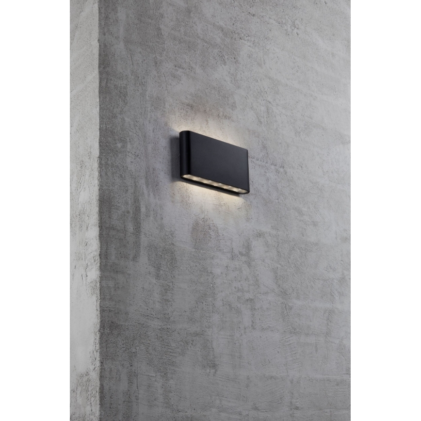 Nordlux - Уличный светодиодный настенный светильник KINVER LED/8,5W/230V IP54 черный
