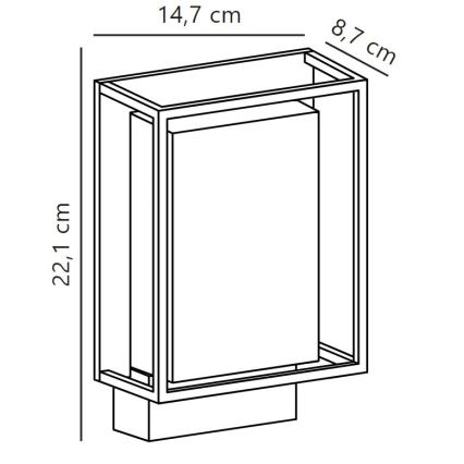 Nordlux - Уличный светодиодный настенный светильник NESTOR LED/8W/230V IP44