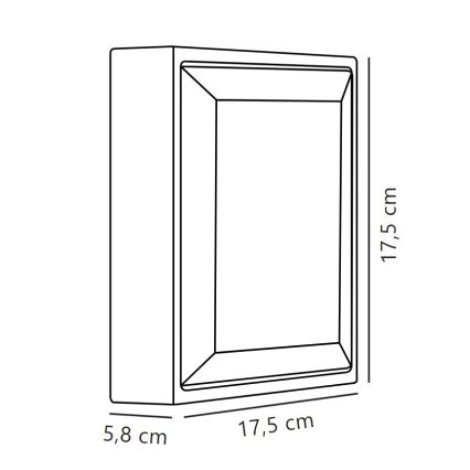 Nordlux - Уличный светодиодный настенный светильник OLIVER LED/9W/230V IP54 17,5x17,5 см