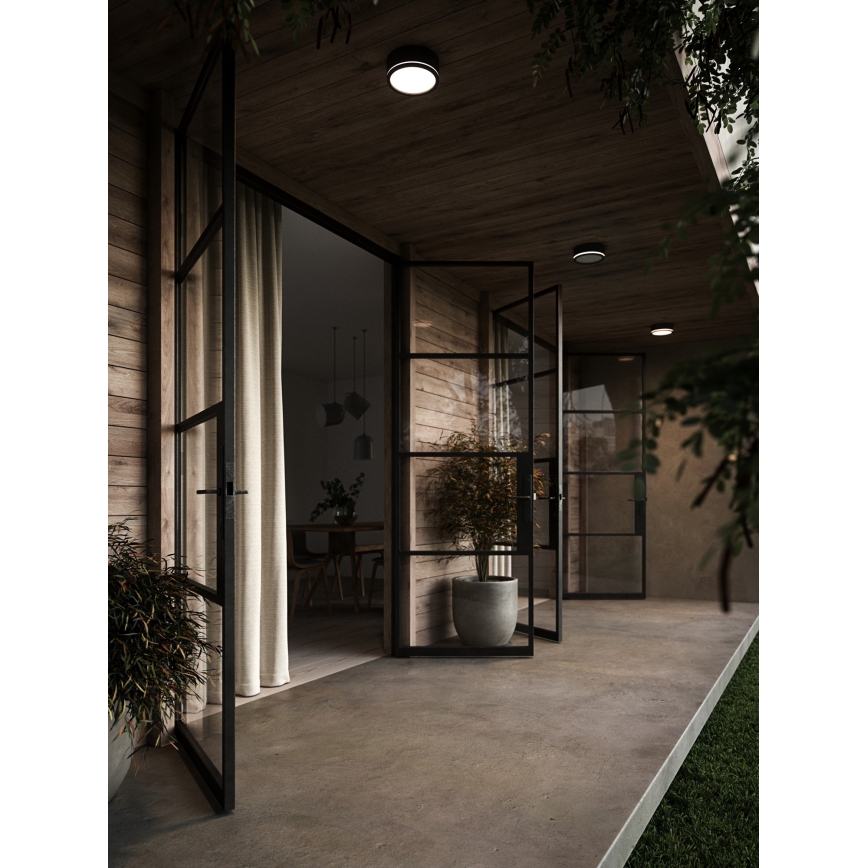 Nordlux - Уличный светодиодный настенный светильник с регулированием яркости AVA SMART LED/9,5W/230V 2700K IP54 черный