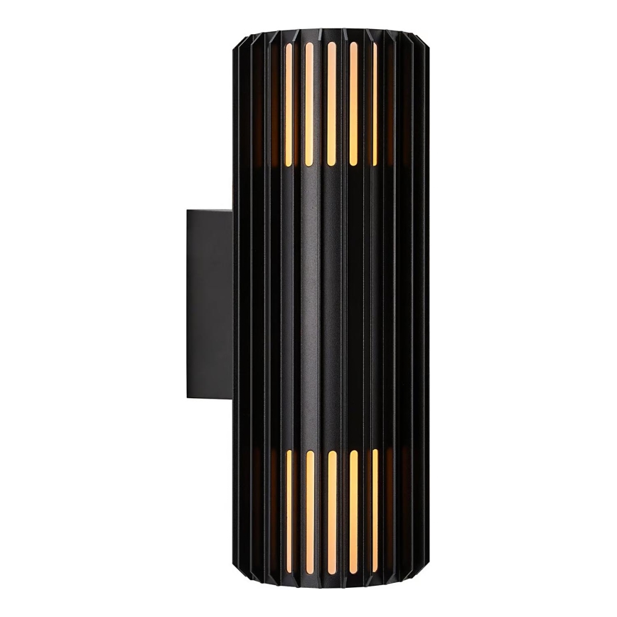 Nordlux - Вуличний настінний світильник ALUDRA 2xE27/15W/230V IP54 чорний