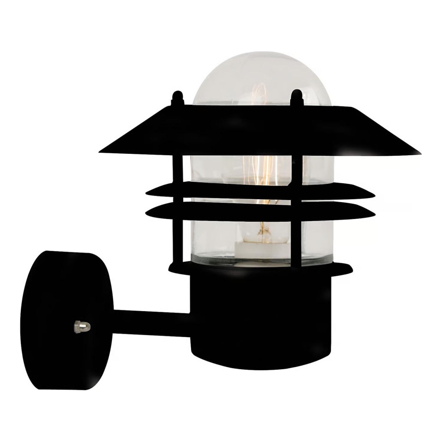 Nordlux - Вуличний настінний світильник BLOKHUS 1xE27/60W/230V IP54 чорний