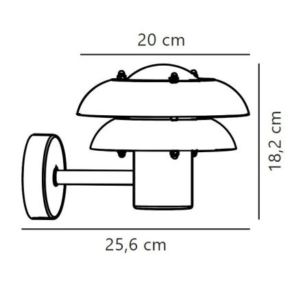 Nordlux - Вуличний настінний світильник KURNOS 1xE14/12W/230V IP54 чорний