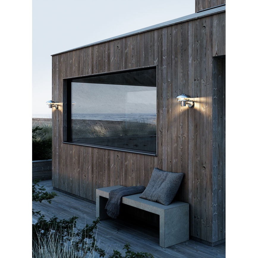 Nordlux - Вуличний настінний світильник KURNOS 1xE14/12W/230V IP54 матовий хром