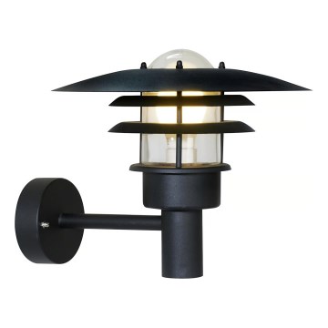 Nordlux - Вуличний настінний світильник LONSTRUP 1xE27/60W/230V IP44 чорний