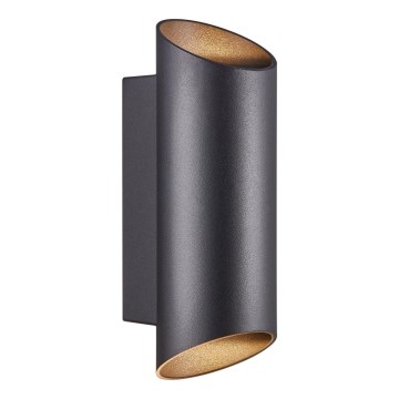 Nordlux - Вуличний настінний світильник NICO 2xGU10/35W/230V IP54 чорний