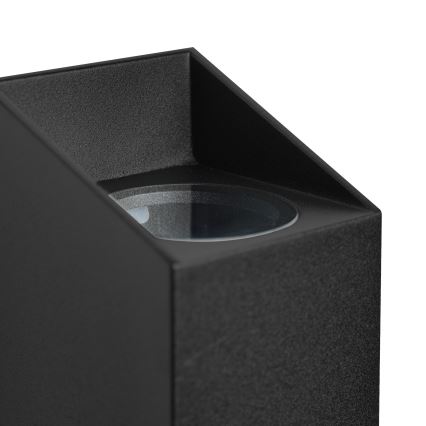 Nordlux - Вуличний настінний світильник NICO 2xGU10/35W/230V IP54 чорний