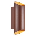 Nordlux - Вуличний настінний світильник NICO 2xGU10/35W/230V IP54 коричневий