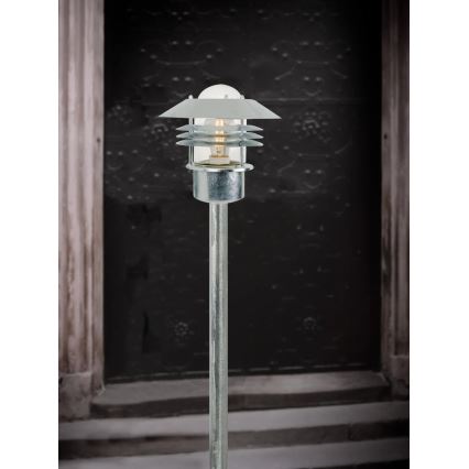 Nordlux - Вуличний світильник VEJERS 1xE27/60W/230V IP54 сріблястий 92 см
