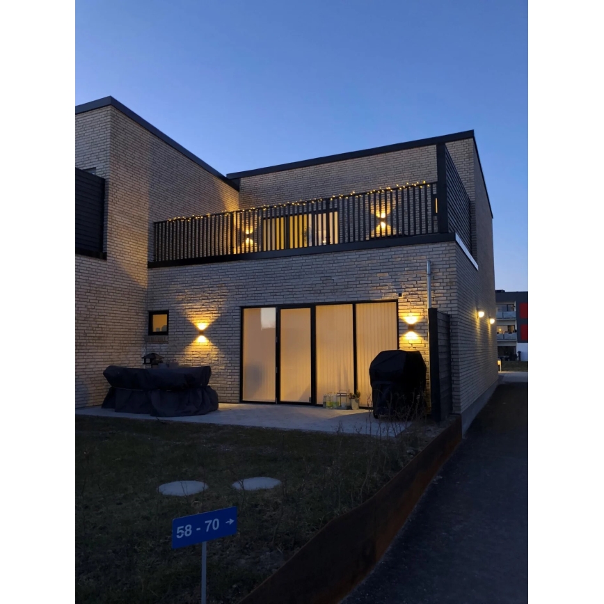 Nordlux - Вуличний світлодіодний настінний світильник ROLD LED/10,5W/230V 3000K IP54 чорний