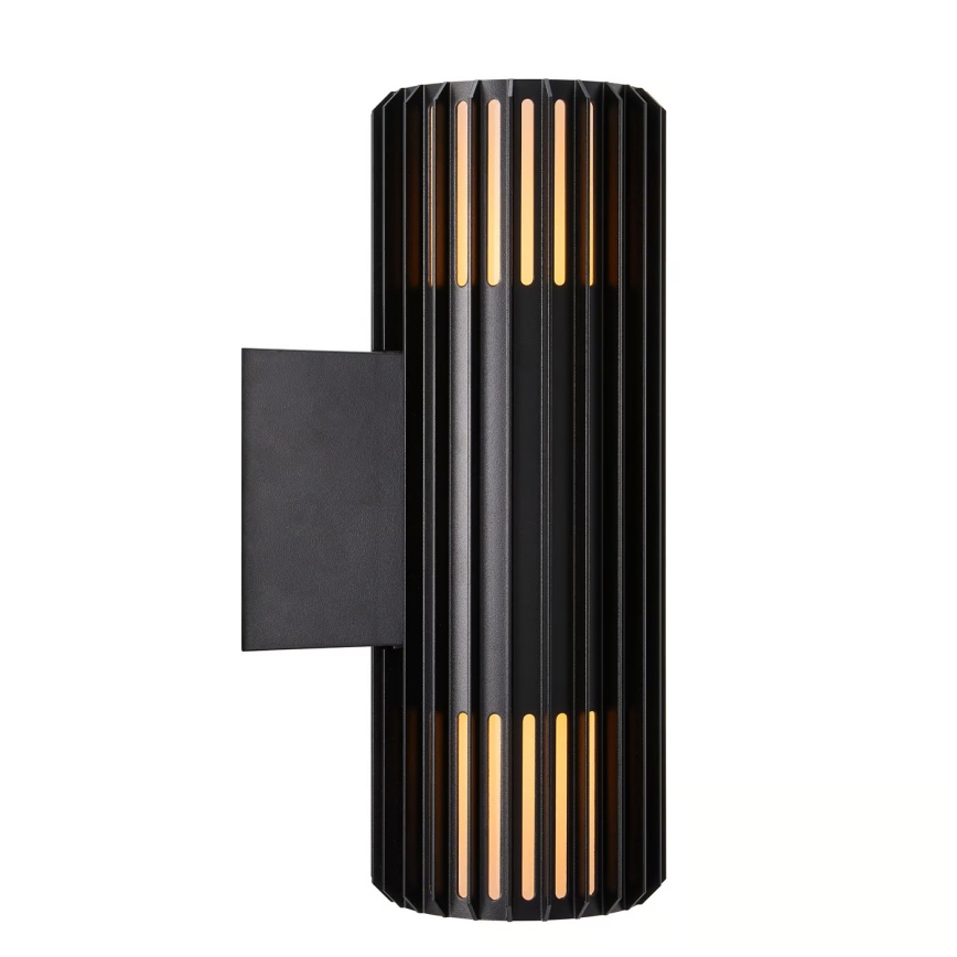 Nordlux - Вуличний настінний світильник ALUDRA 2xE27/15W/230V IP54 чорний