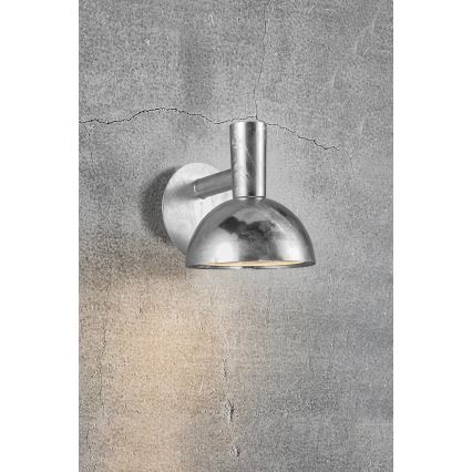 Nordlux - Вуличний настінний світильник ARKI 1xE27/20W/230V IP54 срібний