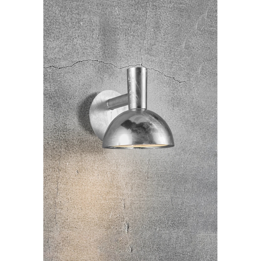 Nordlux - Вуличний настінний світильник ARKI 1xE27/20W/230V IP54 срібний