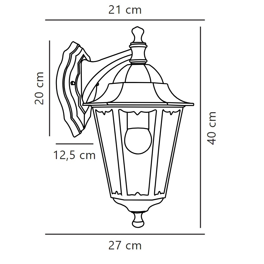 Nordlux - Вуличний настінний світильник CARDIFF 1xE27/60W/230V IP44