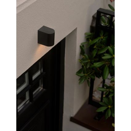 Nordlux - Вуличний настінний світильник DION 1xGU10/25W/230V IP44 чорний