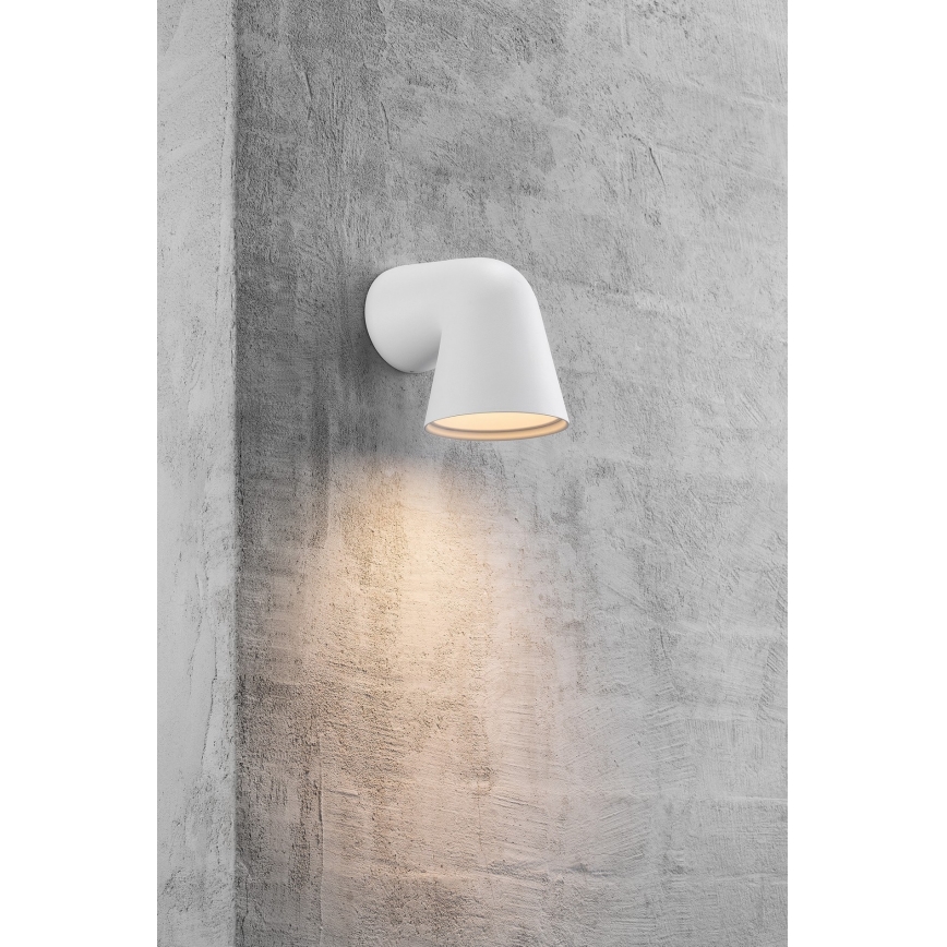 Nordlux - Вуличний настінний світильник FRONT 1xGU10/28W/230V IP44 білий