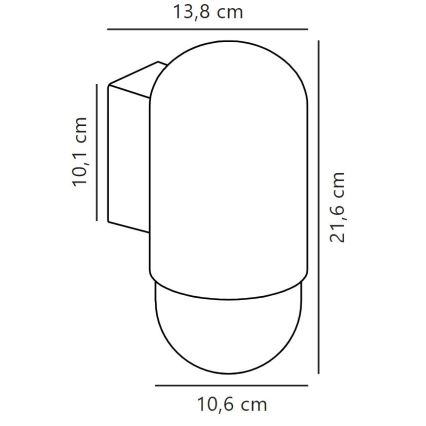 Nordlux - Вуличний настінний світильник HEKA 1xE27/60W/230V IP54 бежевий