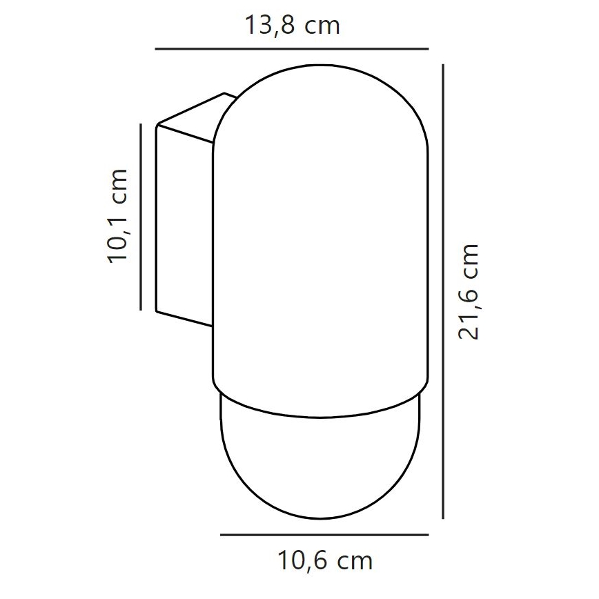 Nordlux - Вуличний настінний світильник HEKA 1xE27/60W/230V IP54 бежевий