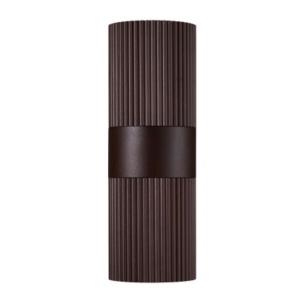 Nordlux - Вуличний настінний світильник KYKLOP 2xGU10/25W/230V IP54 коричневий