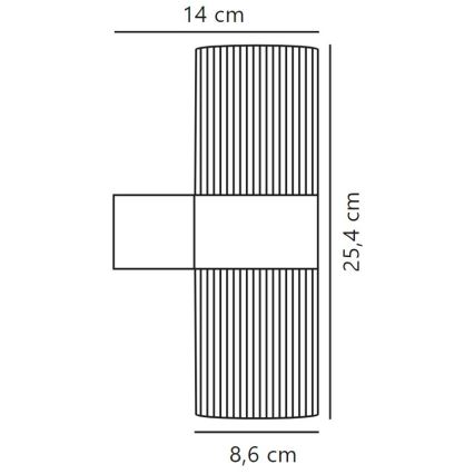 Nordlux - Вуличний настінний світильник KYKLOP 2xGU10/25W/230V IP54 коричневий