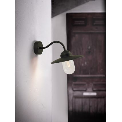 Nordlux - Вуличний настінний світильник LUXEMBOURG 1xE27/60W/230V IP54 чорний
