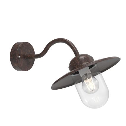Nordlux - Вуличний настінний світильник LUXEMBOURG 1xE27/60W/230V IP54 коричневий/патина