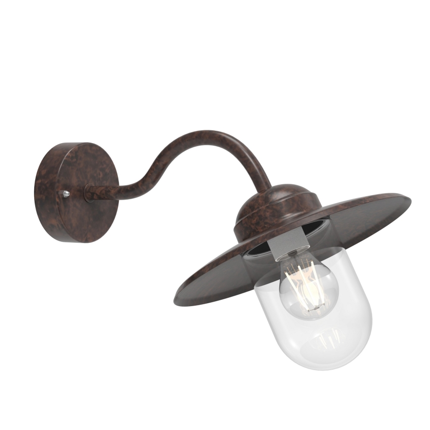 Nordlux - Вуличний настінний світильник LUXEMBOURG 1xE27/60W/230V IP54 коричневий/патина