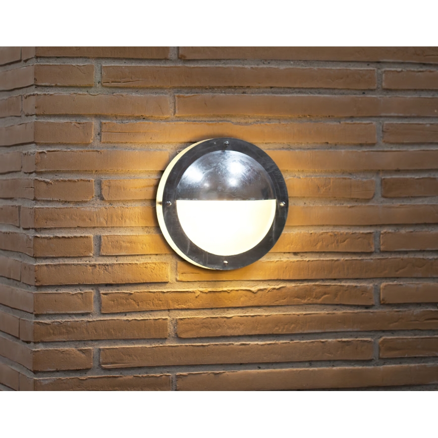 Nordlux - Вуличний настінний світильник MALTA 1xE27/60W/230V IP54 срібний