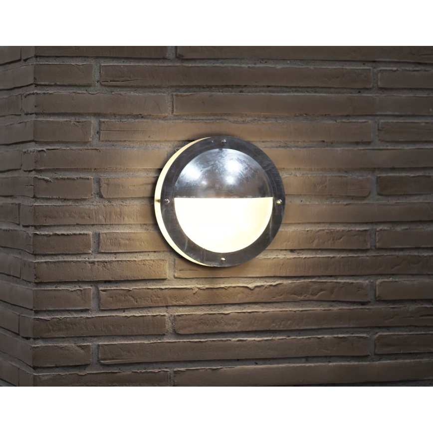 Nordlux - Вуличний настінний світильник MALTA 1xE27/60W/230V IP54 срібний