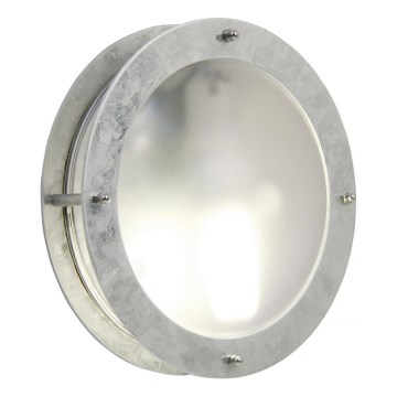 Nordlux - Вуличний настінний світильник MALTA 1xE27/60W/230V срібний