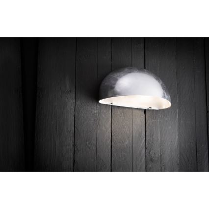 Nordlux - Вуличний настінний світильник SCORPIUS 1xE14/40W/230V IP33 срібний